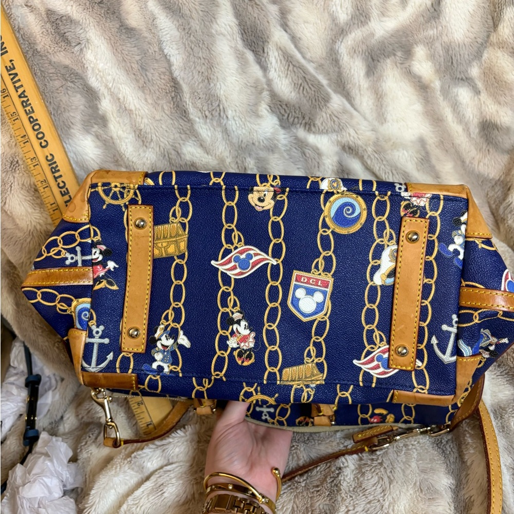 Disney Dooney & Bourke Cruise Line Exclusive- Navy Nautical Dome Satchel - Picture 8 of 14